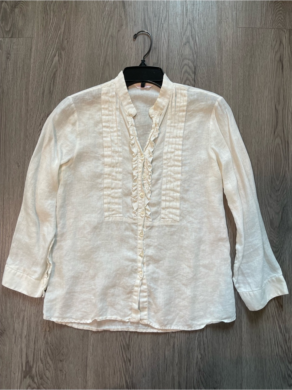 Euro Lorenzini white linen button up